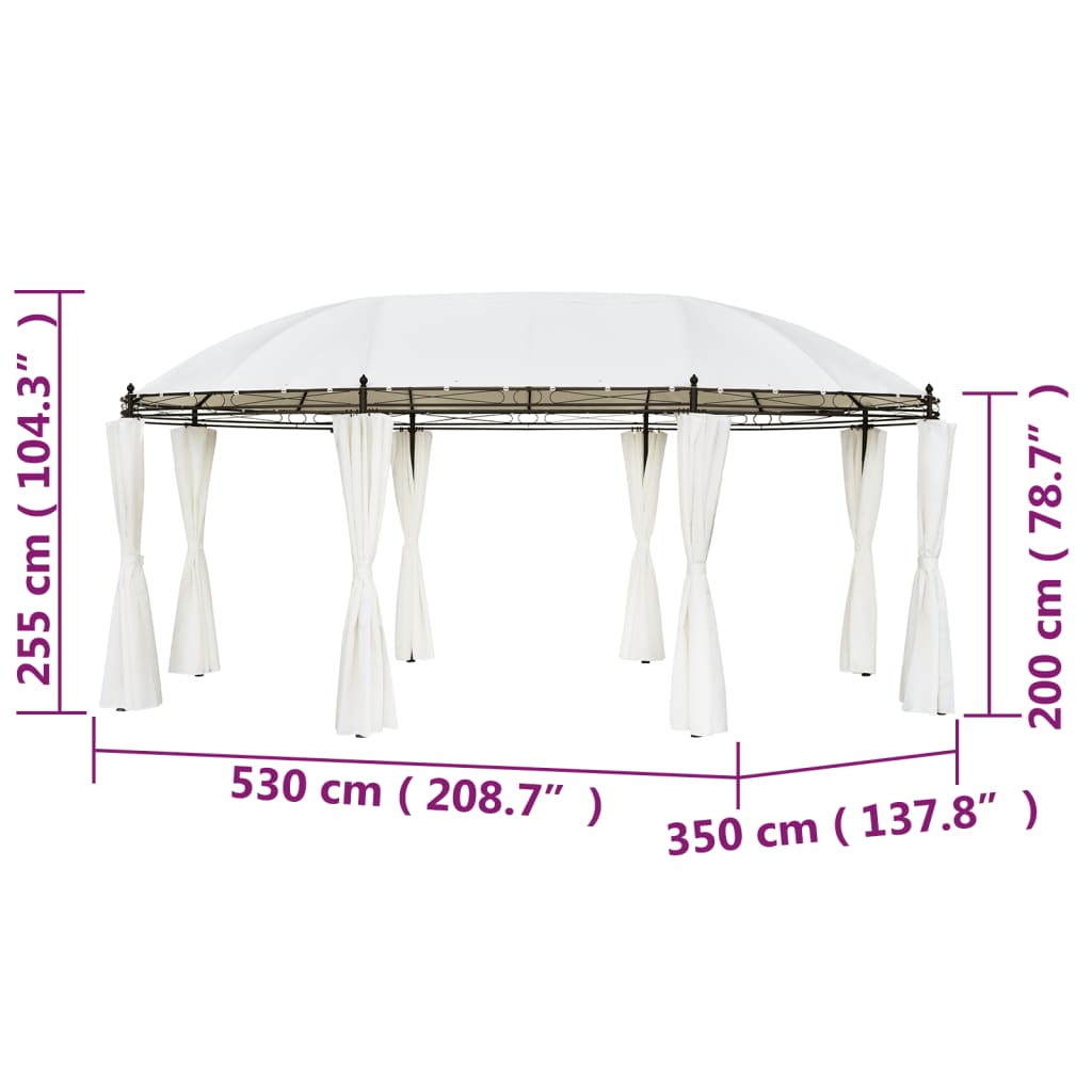 Gazebo Crema 530X350X265 Cm