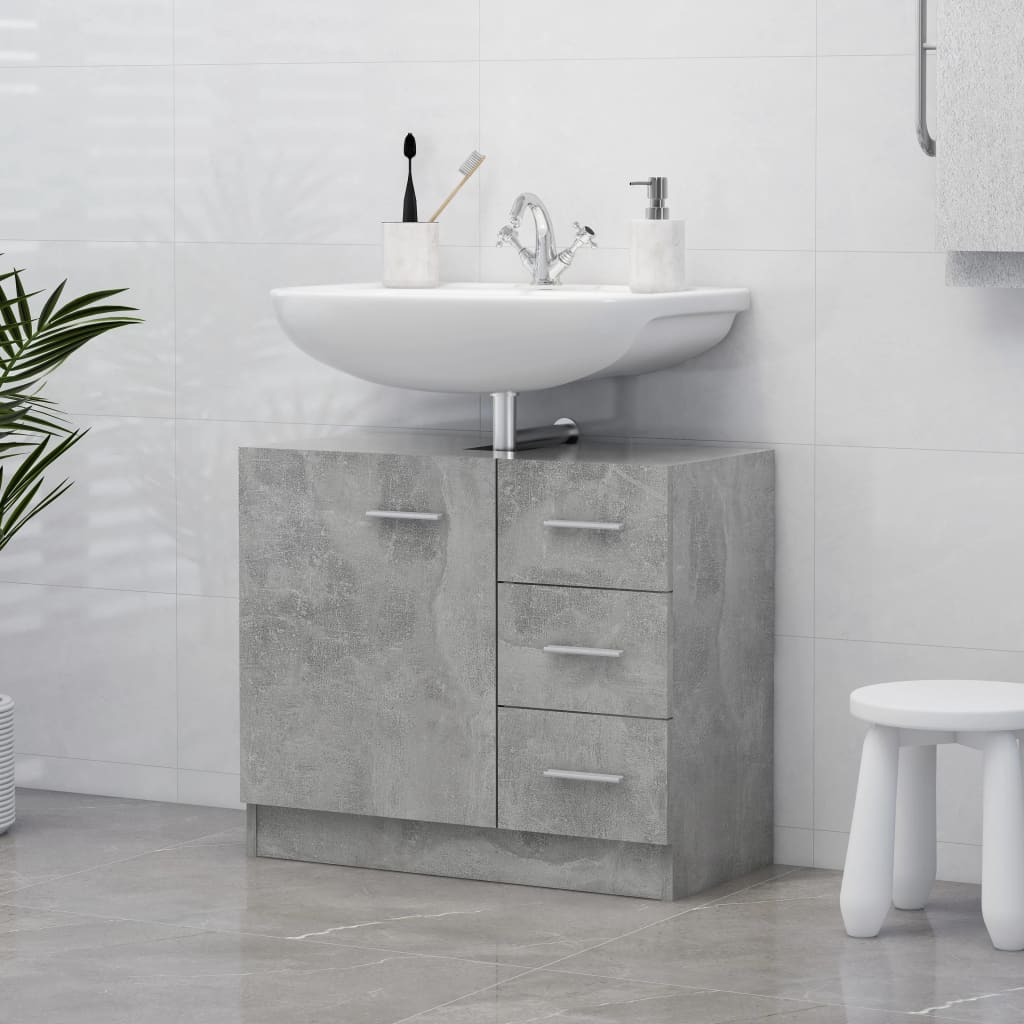 Mobile Sottolavabo Legno Vecchio 63X30X54 Cm In Truciolato
