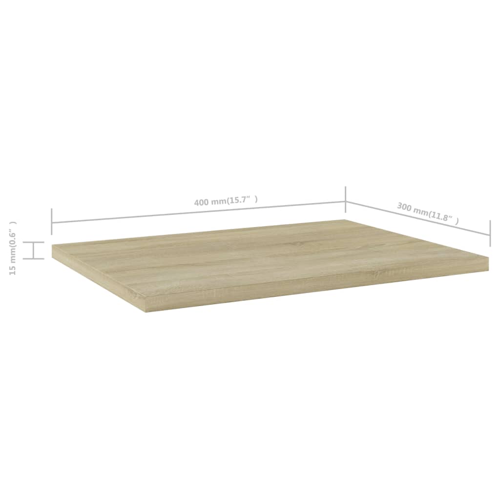Ripiani Per Libreria 4Pz Rovere Sonoma 40X30X1,5Cm Multistrato Grigio Cemento