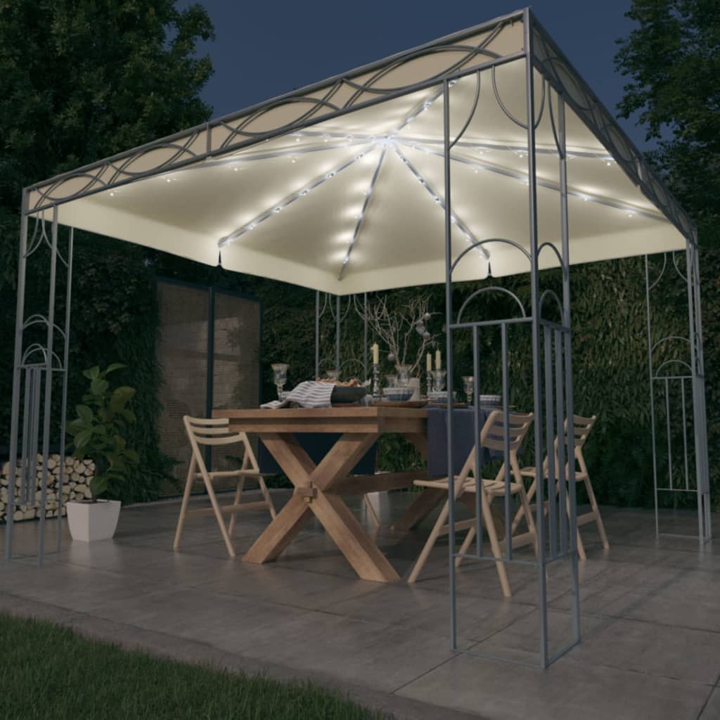 Gazebo Con Stringa Di Luci Led