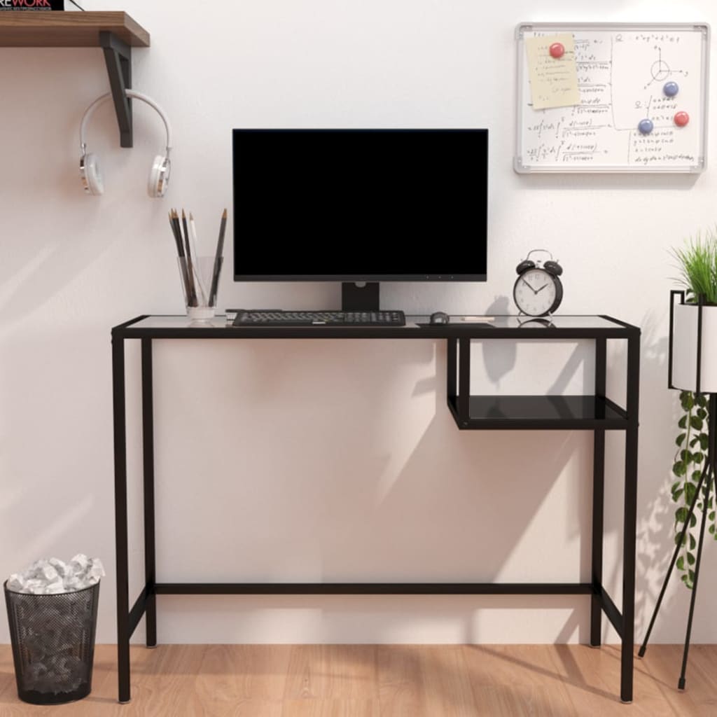 Scrivania Per Computer 100X36X74 Cm Vetro Temperato