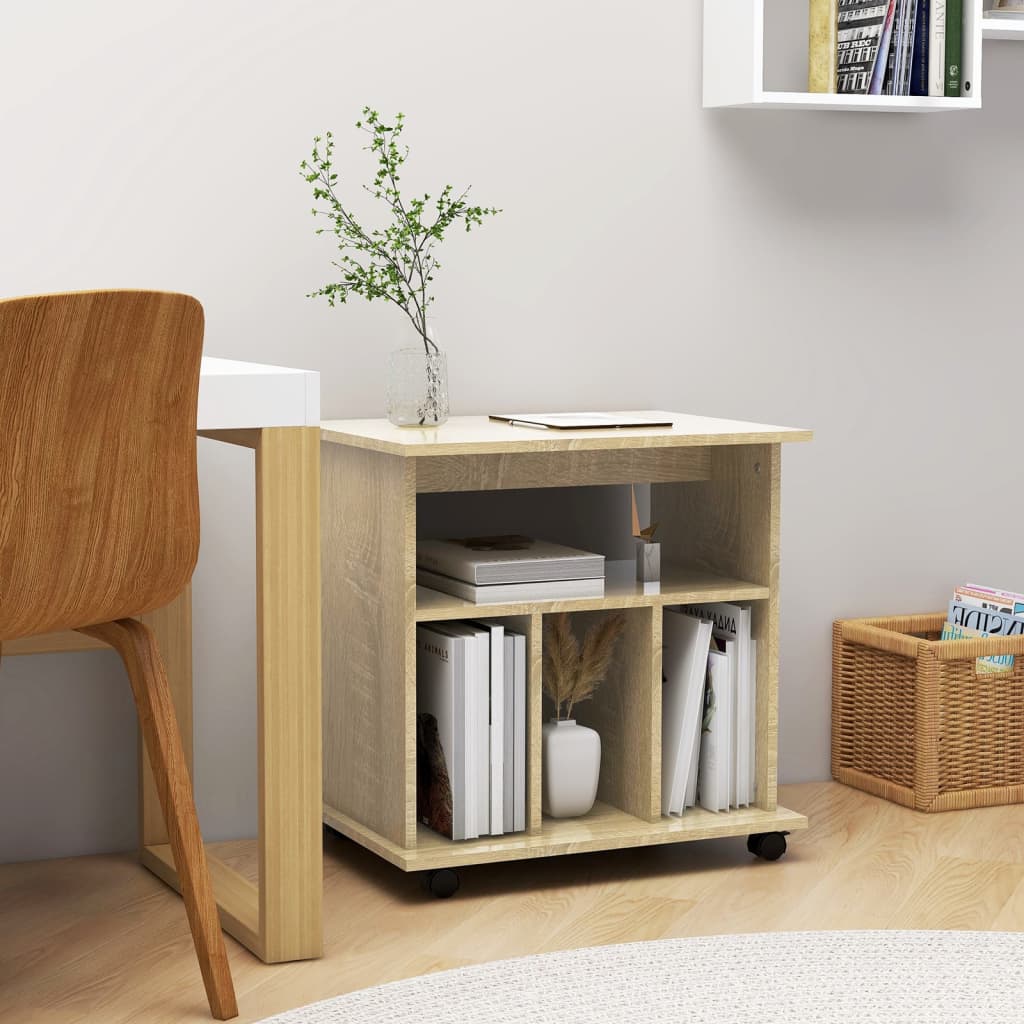 Armadietto Con Ruote 60X45X60 Cm Legno Multistrato