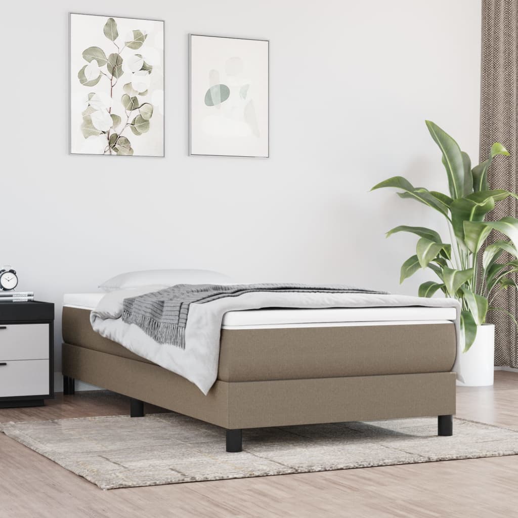 Materasso A Molle Insacchettate Rigidità Media Grigio 90X190X20 Cm In Tessuto Tortora