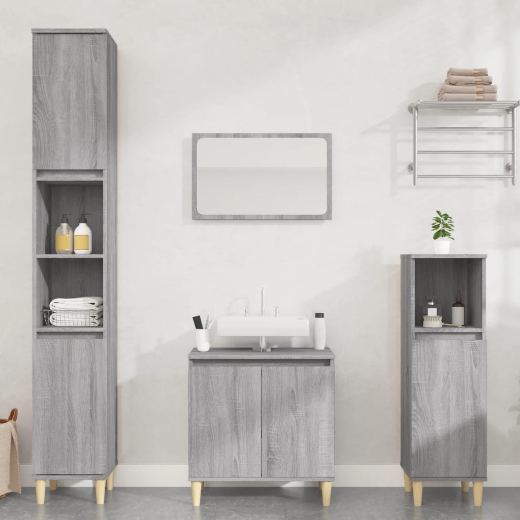 Set Mobili Da Bagno 3 Pz In Legno Multistrato