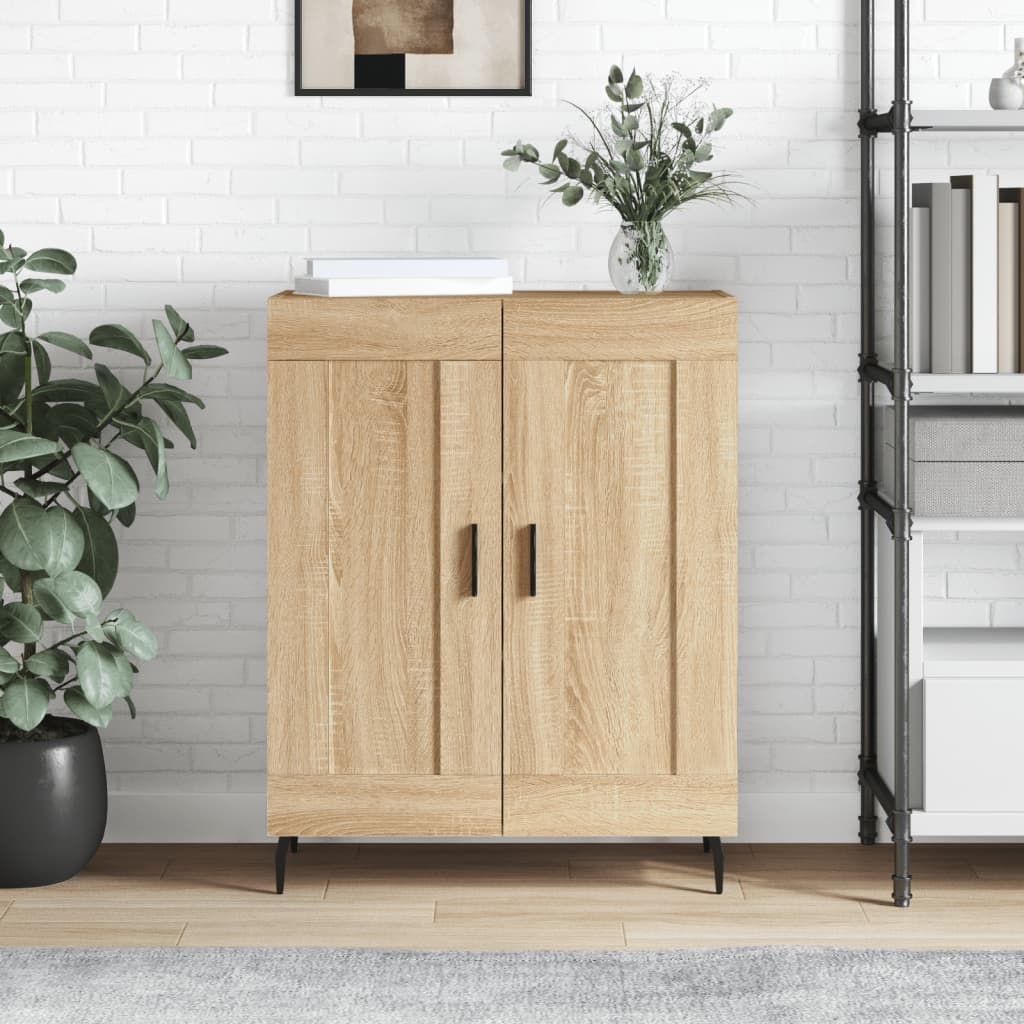 Credenza Bianca 69,5X34X90 Cm In Legno Multistrato