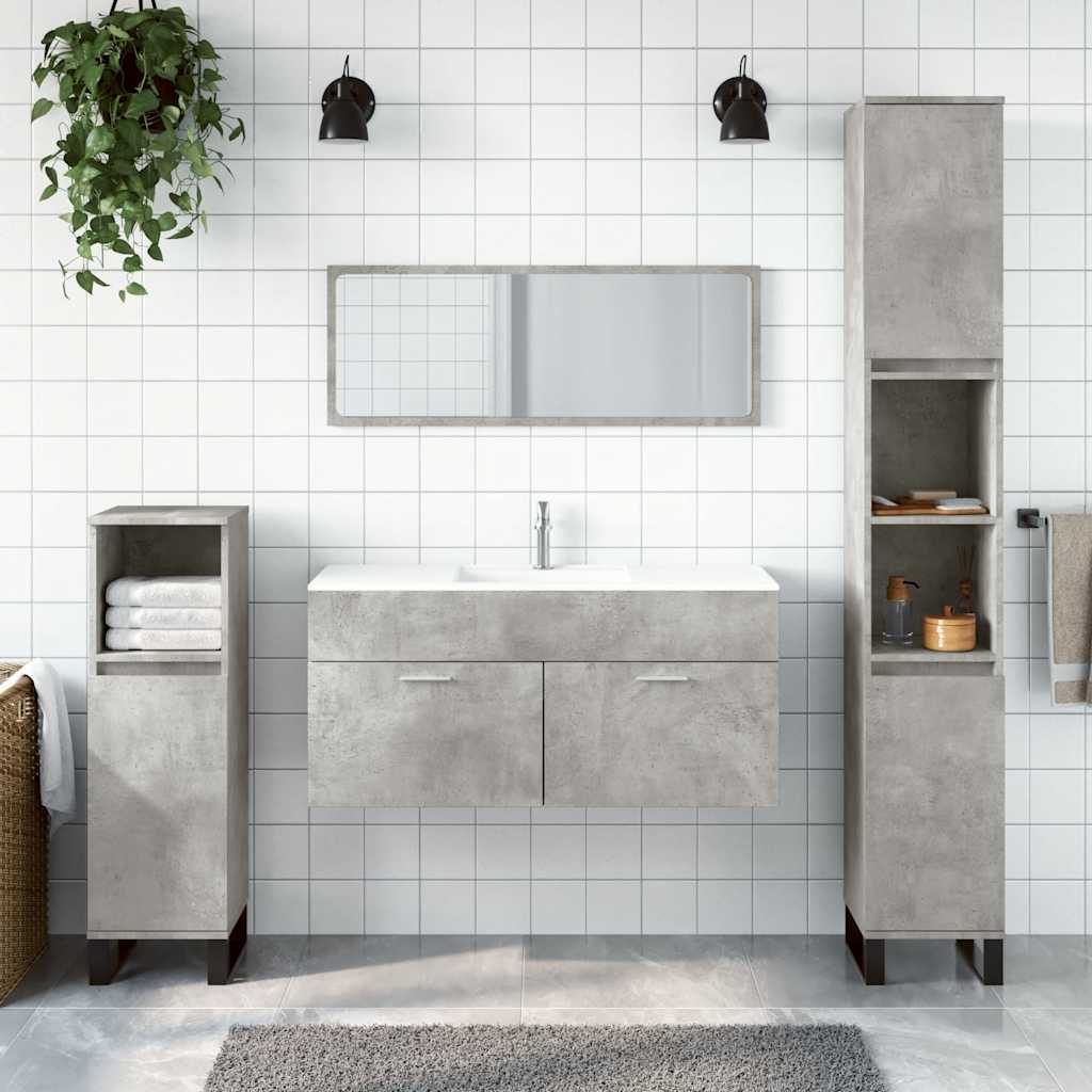 Mobile Da Bagno Con Specchio In Legno Multistrato