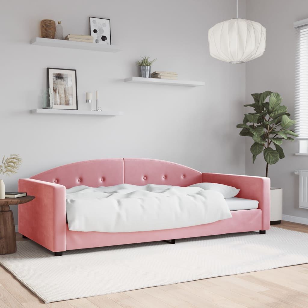 Letto Da Giorno In Velluto Rosa