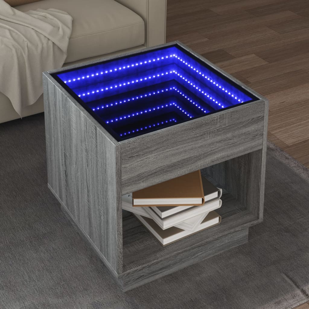 Tavolino Da Salotto Con Led Infinity 40X40X50 Cm