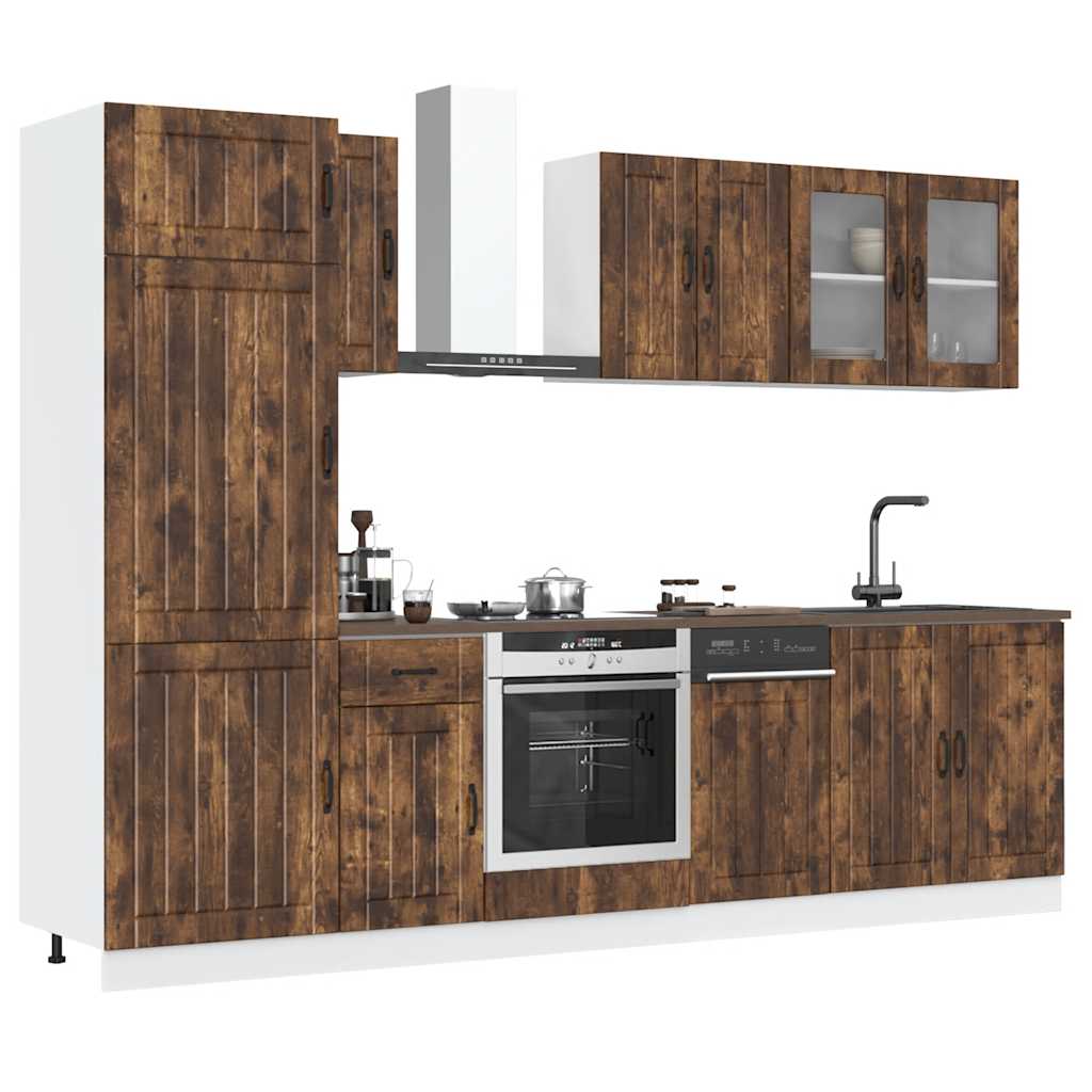 Set Mobili Da Cucina 8 Pz Kalmar In Truciolato