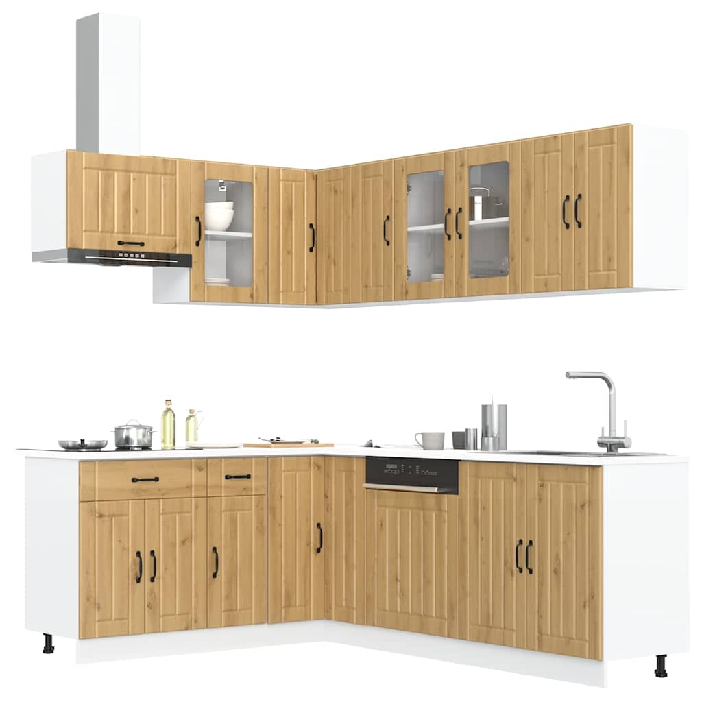 Set Mobili Da Cucina 11 Pz Lucca Bianchi Lucido In Truciolato