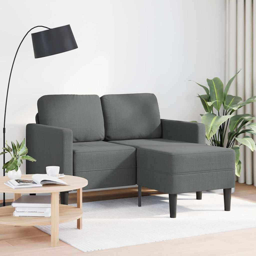 Divano 2 Posti Con Chaise A L Tortora 125 Cm In Tessuto