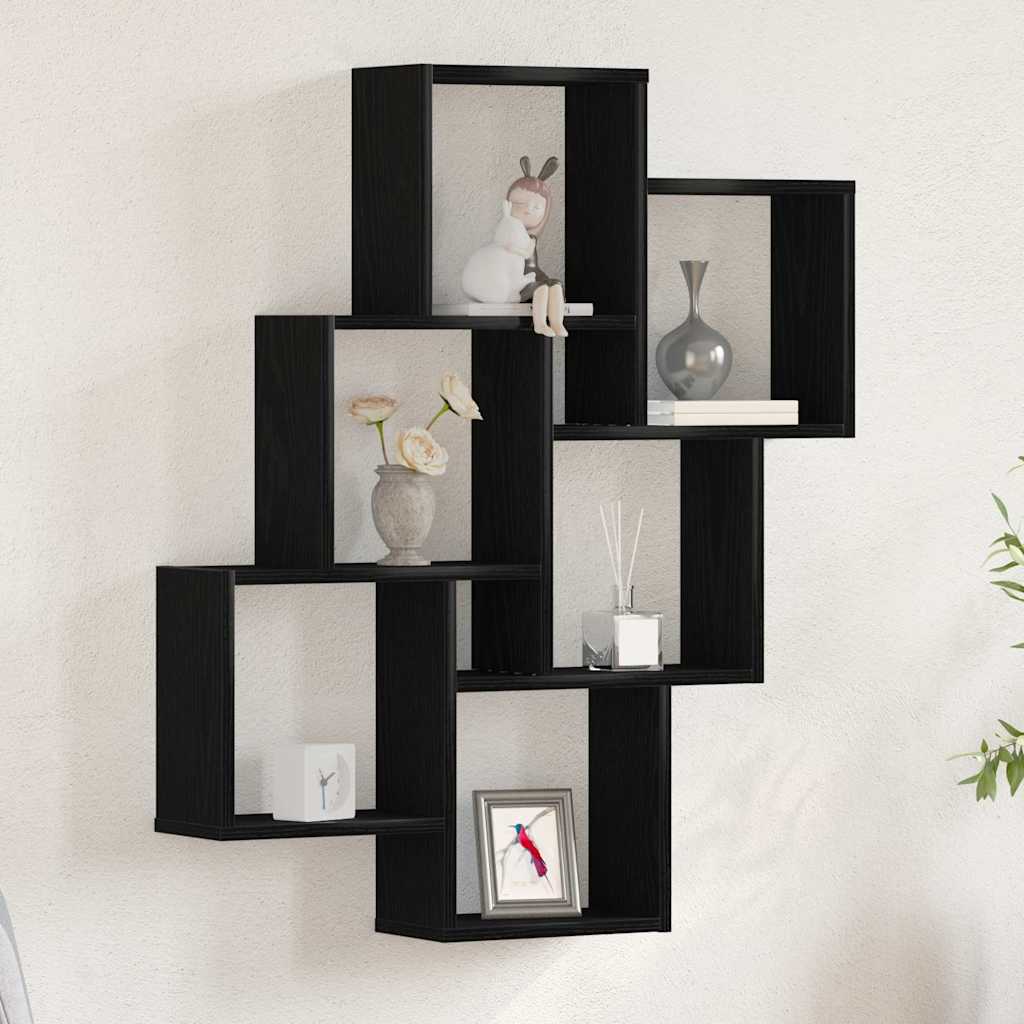 Mensola A Muro A Cubo Artigianale 78X15X93 Cm Legno Multistrato