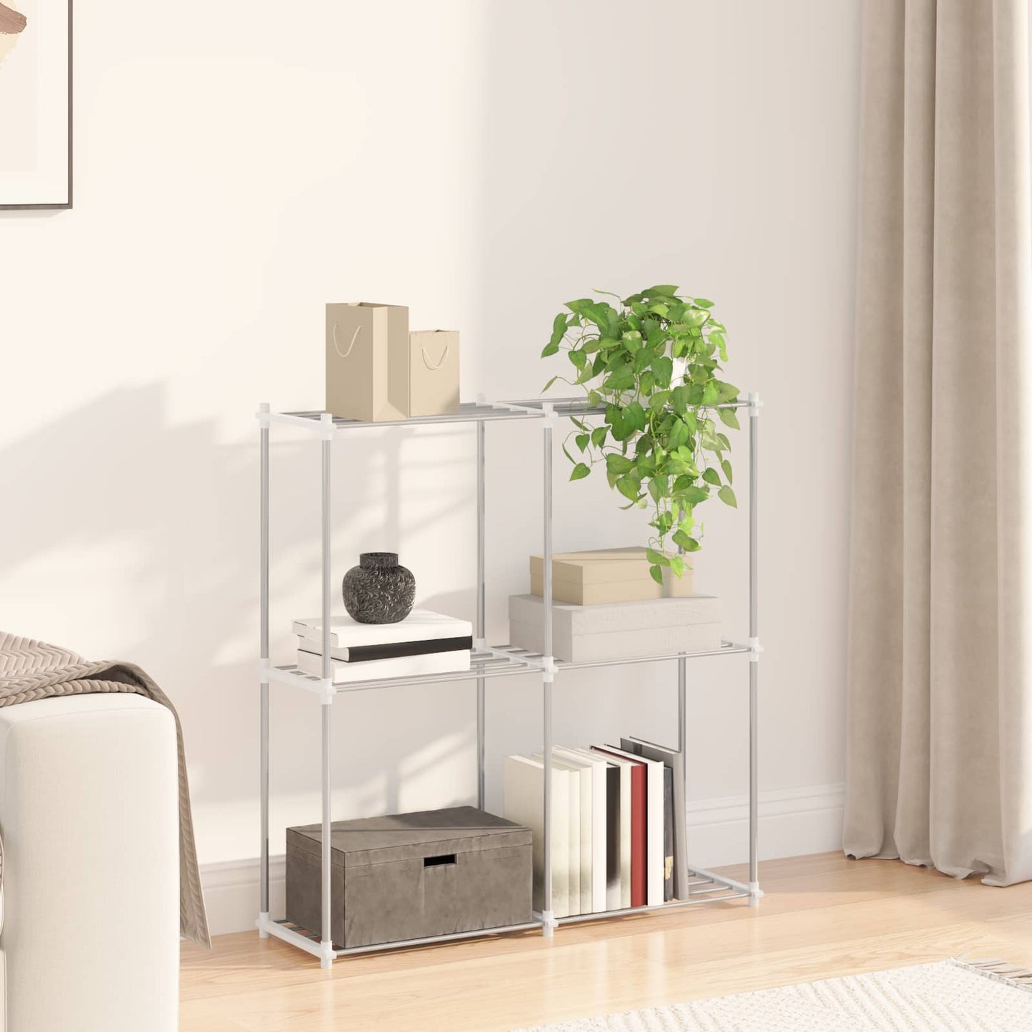 Mensola Tubolare Bianco Alluminio