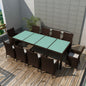 Set Mobili Da Pranzo Da Giardino 9Pz E Cuscini Polyrattan