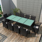 Set Mobili Da Pranzo Da Giardino 9Pz E Cuscini Polyrattan