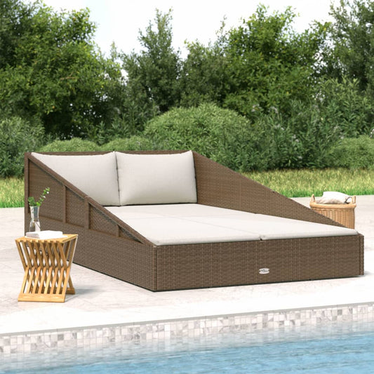 Lettino Prendisole 201X139 Cm In Polyrattan