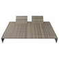 Lettino Prendisole Doppio Con Cuscino In Polyrattan Grigio