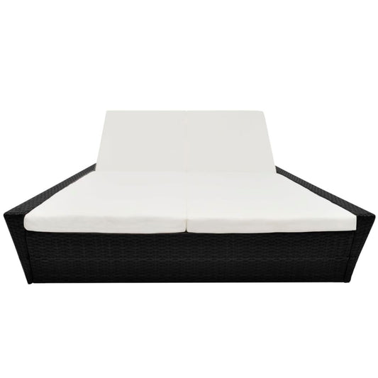 Lettino Prendisole Da Giardino Con Cuscino In Polyrattan