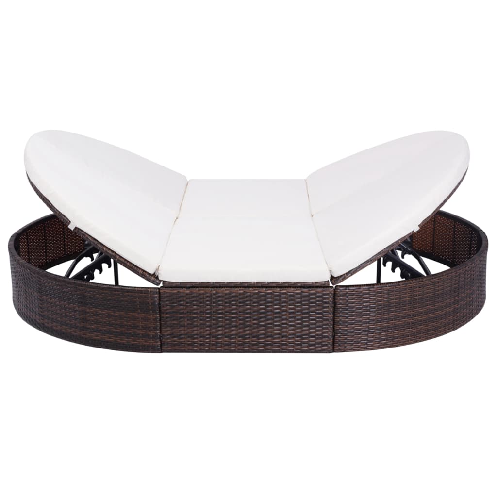 Lettino Prendisole A 2 Posti Con Cuscini In Polyrattan