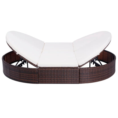 Lettino Prendisole A 2 Posti Con Cuscini In Polyrattan