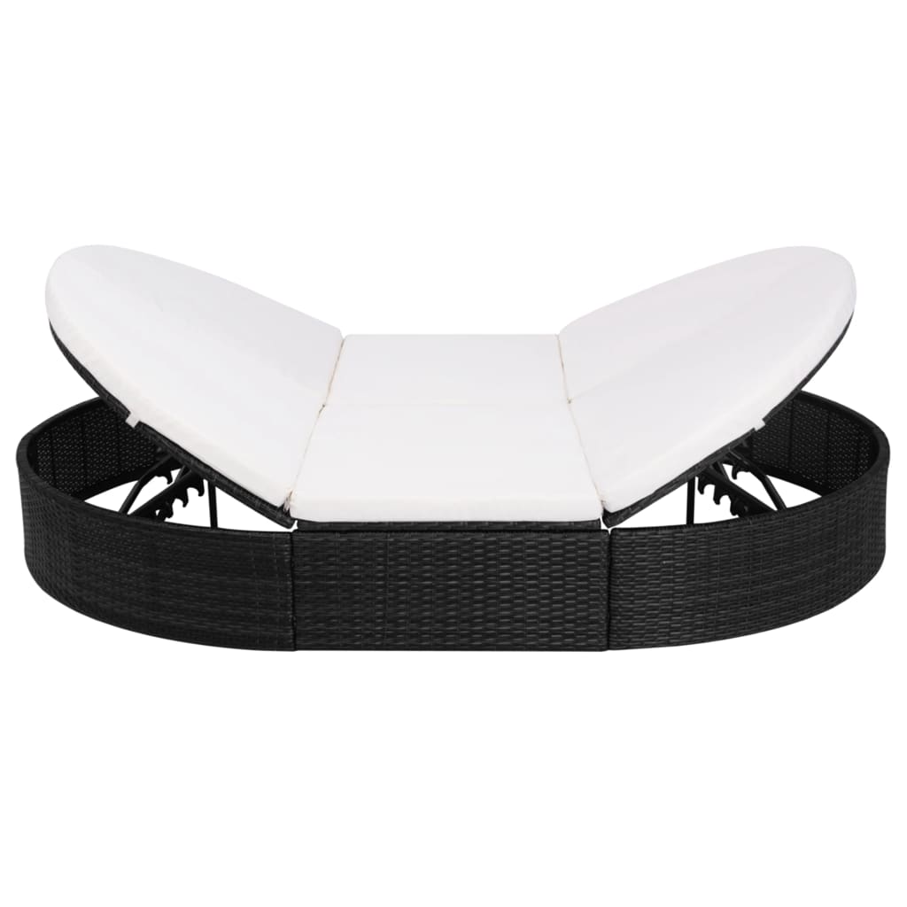 Lettino Prendisole A 2 Posti Con Cuscini In Polyrattan