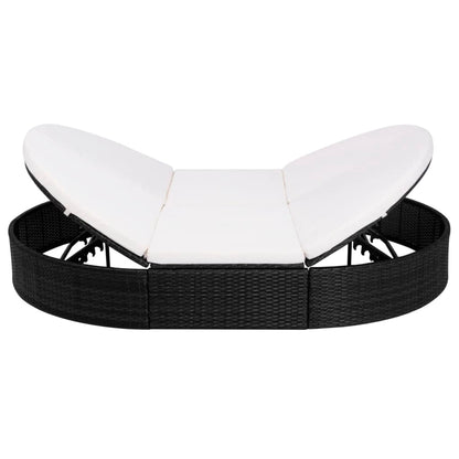 Lettino Prendisole A 2 Posti Con Cuscini In Polyrattan