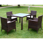 Set Mobili Da Pranzo Da Giardino 9Pz E Cuscini Polyrattan