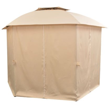 Gazebo Padiglione Da Giardino Con Tende Esagonale 360X265 Cm