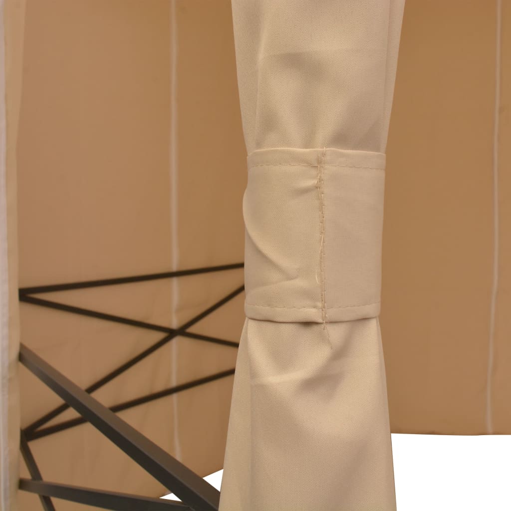 Gazebo Padiglione Da Giardino Con Tende Esagonale 360X265 Cm