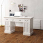 Scrivania A Doppia Colonna Bianca 140X48X80 Cm