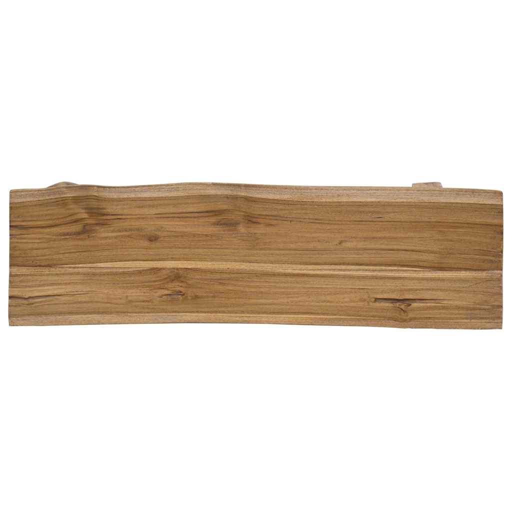 Panca Legno Massello Recupero Misto E Teak Massello 100X28X43Cm Grigio