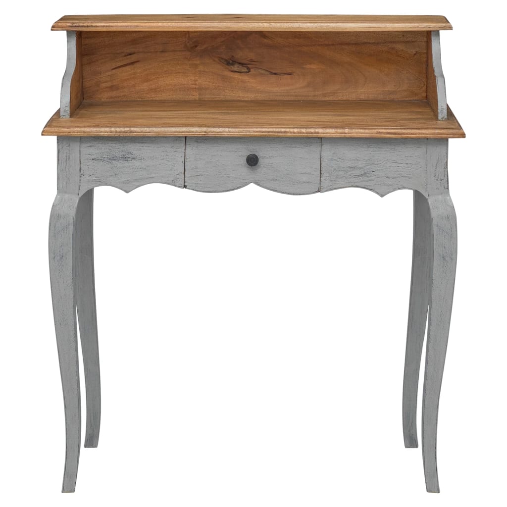 Scrivania In Legno Massello Di Mogano 80X40X92 Cm