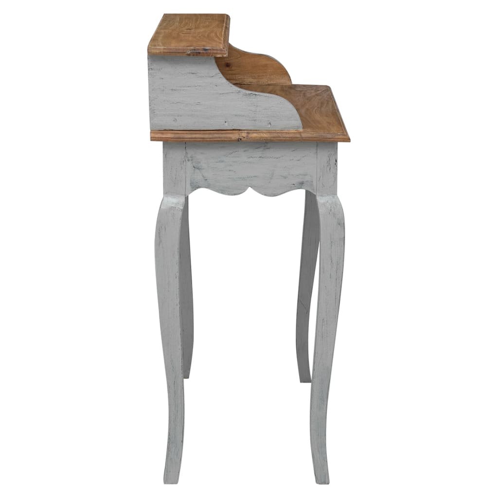 Scrivania In Legno Massello Di Mogano 80X40X92 Cm