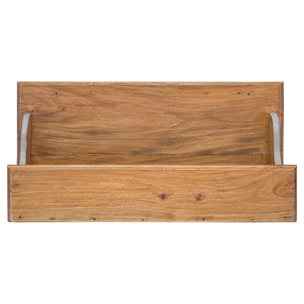 Scrivania In Legno Massello Di Mogano 80X40X92 Cm