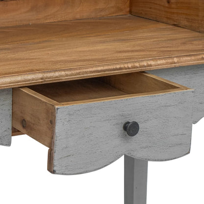 Scrivania In Legno Massello Di Mogano 80X40X92 Cm