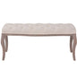 Panca In Lino E Legno Massello 110X38X48 Cm