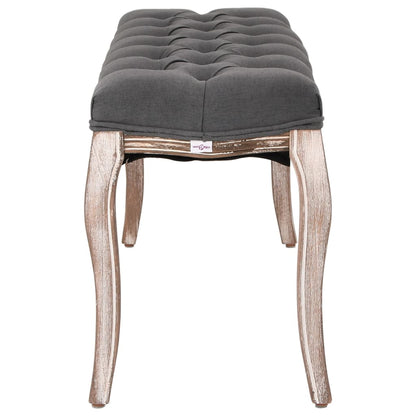 Panca In Lino E Legno Massello 110X38X48 Cm