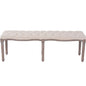 Panca In Lino E Legno Massello 150X40X48 Cm