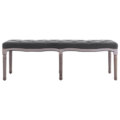 Panca In Lino E Legno Massello 150X40X48 Cm