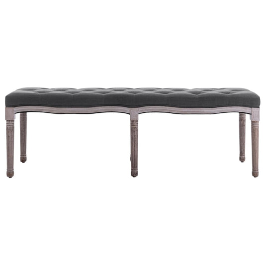 Panca In Lino E Legno Massello 150X40X48 Cm