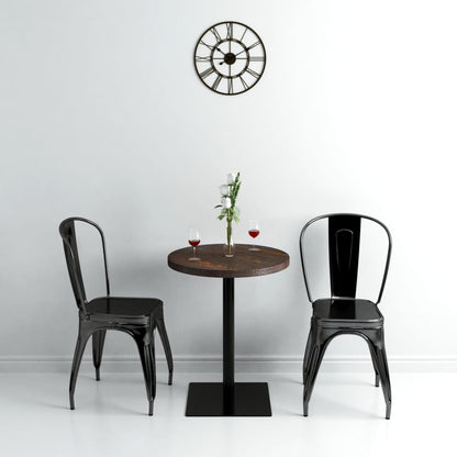 Tavolo Bistrot Mdf E Acciaio Quadrato Color