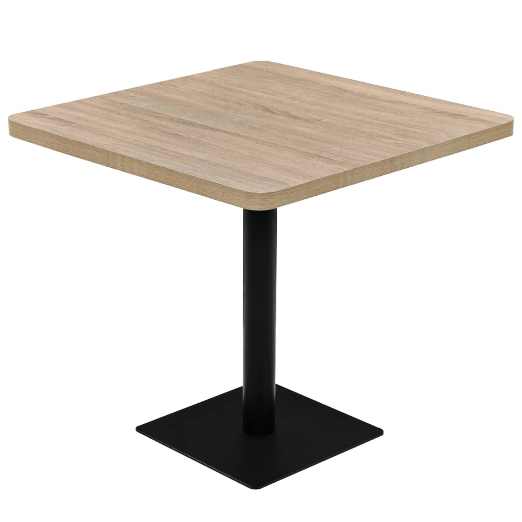 Tavolo Bistrot Mdf E Acciaio Quadrato Color