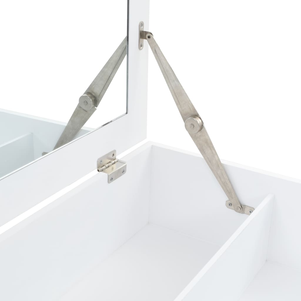 Toletta Con Specchio In Mdf 60X40X75 Cm
