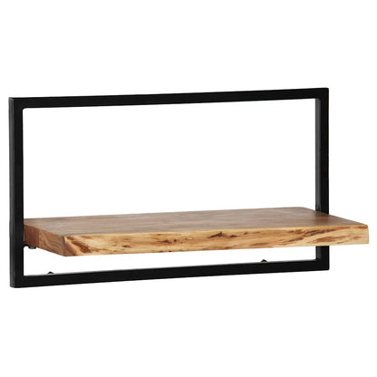 Set Di Mensole 5 Pz In Legno Massello Di Acacia E Acciaio