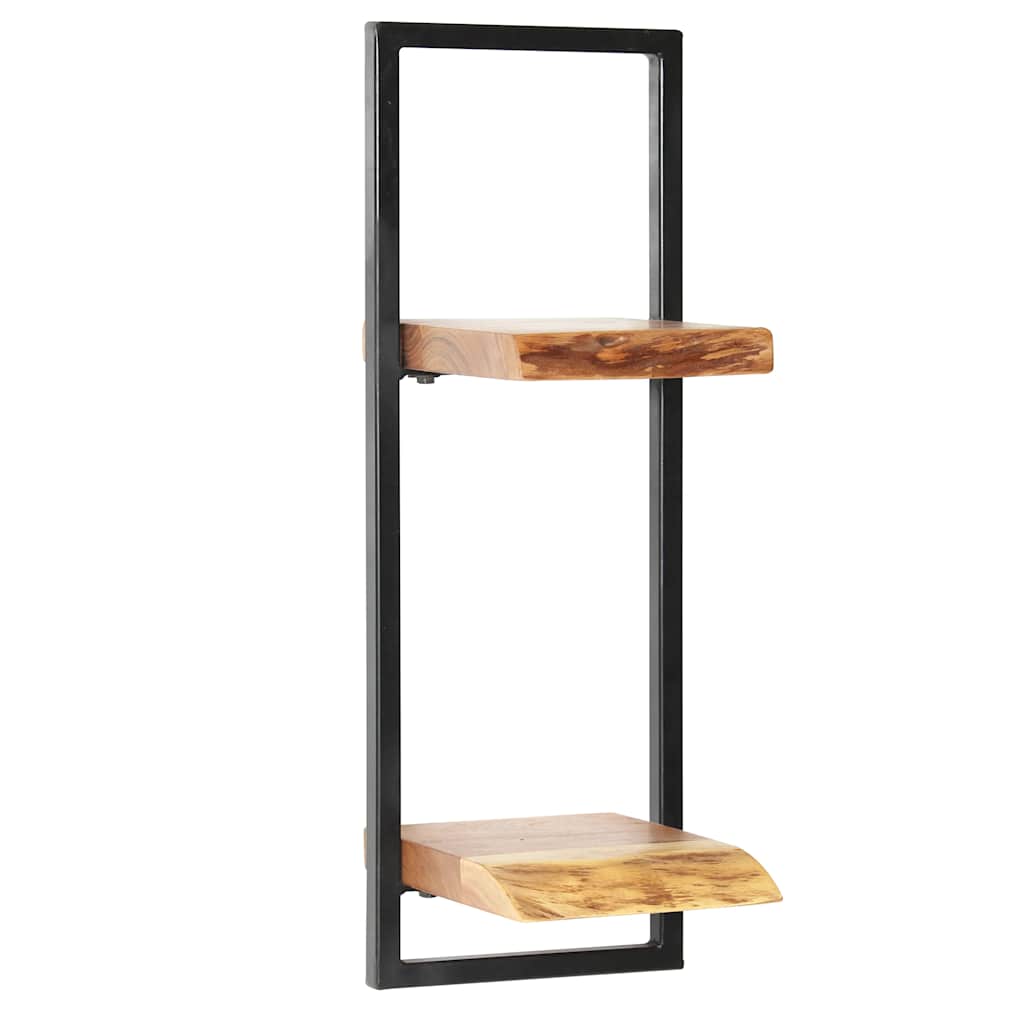 Set Di Mensole 5 Pz In Legno Massello Di Acacia E Acciaio
