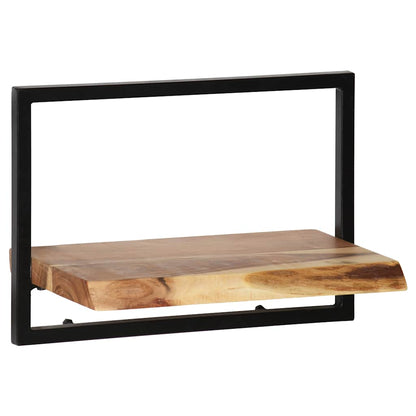 Set Di Mensole 5 Pz In Legno Massello Di Acacia E Acciaio