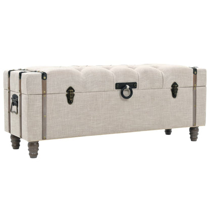Set Cassapanche 3 Pz In Legno Massello E Acciaio 112X37X45 Cm