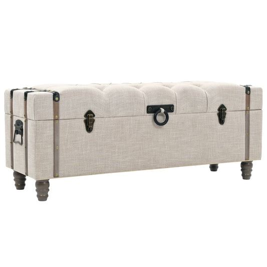 Set Cassapanche 3 Pz In Legno Massello E Acciaio 112X37X45 Cm