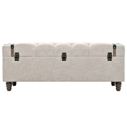 Set Cassapanche 3 Pz In Legno Massello E Acciaio 112X37X45 Cm