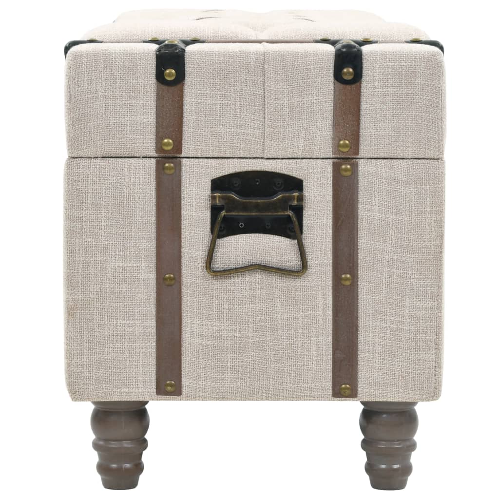 Set Cassapanche 3 Pz In Legno Massello E Acciaio 112X37X45 Cm